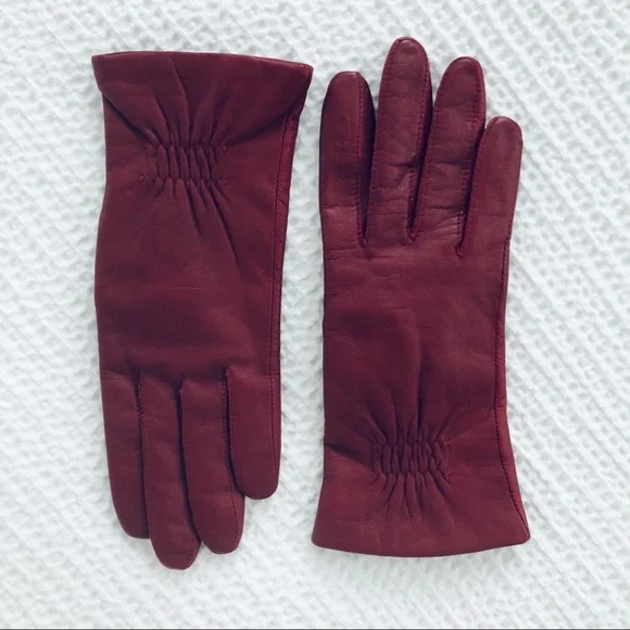 Leather Gloves 100% Polyester Lining Women Size Large - Picture 3 of 10